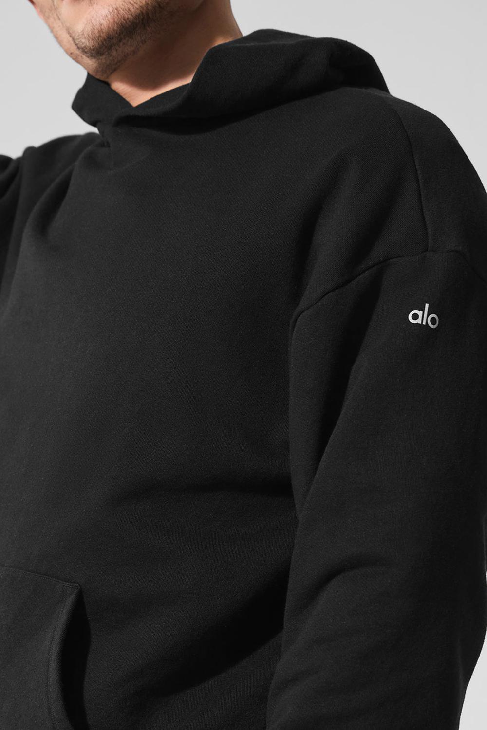 Sudadera con Capucha Alo Yoga Chill Hombre Negras | España  WFIH-82940
