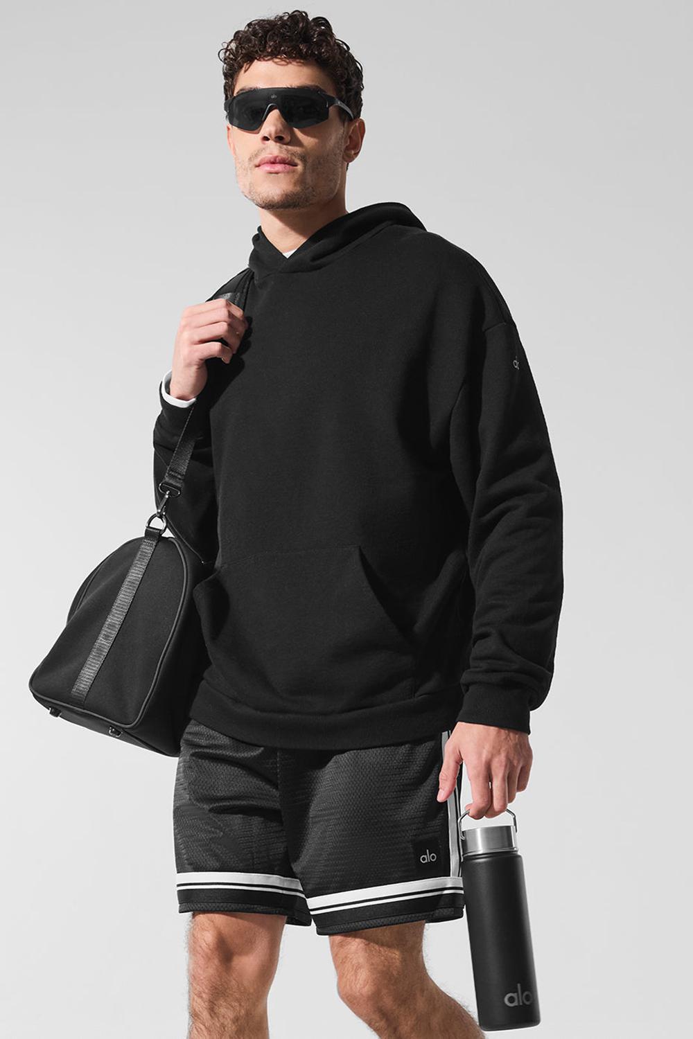 Sudadera con Capucha Alo Yoga Chill Hombre Negras | España  WFIH-82940