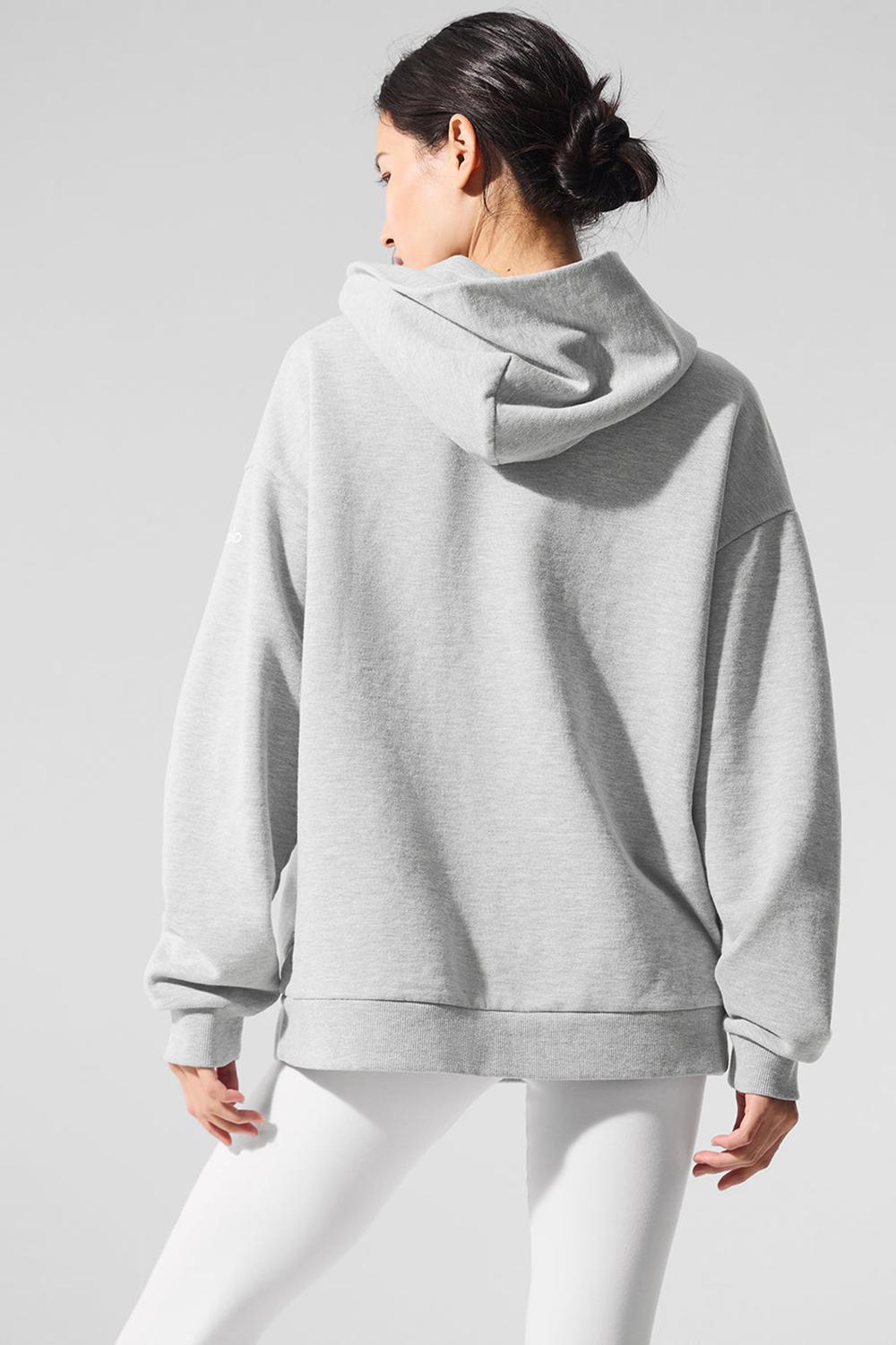 Sudadera con Capucha Alo Yoga Chill Mujer Gris | España  MQIW-08794