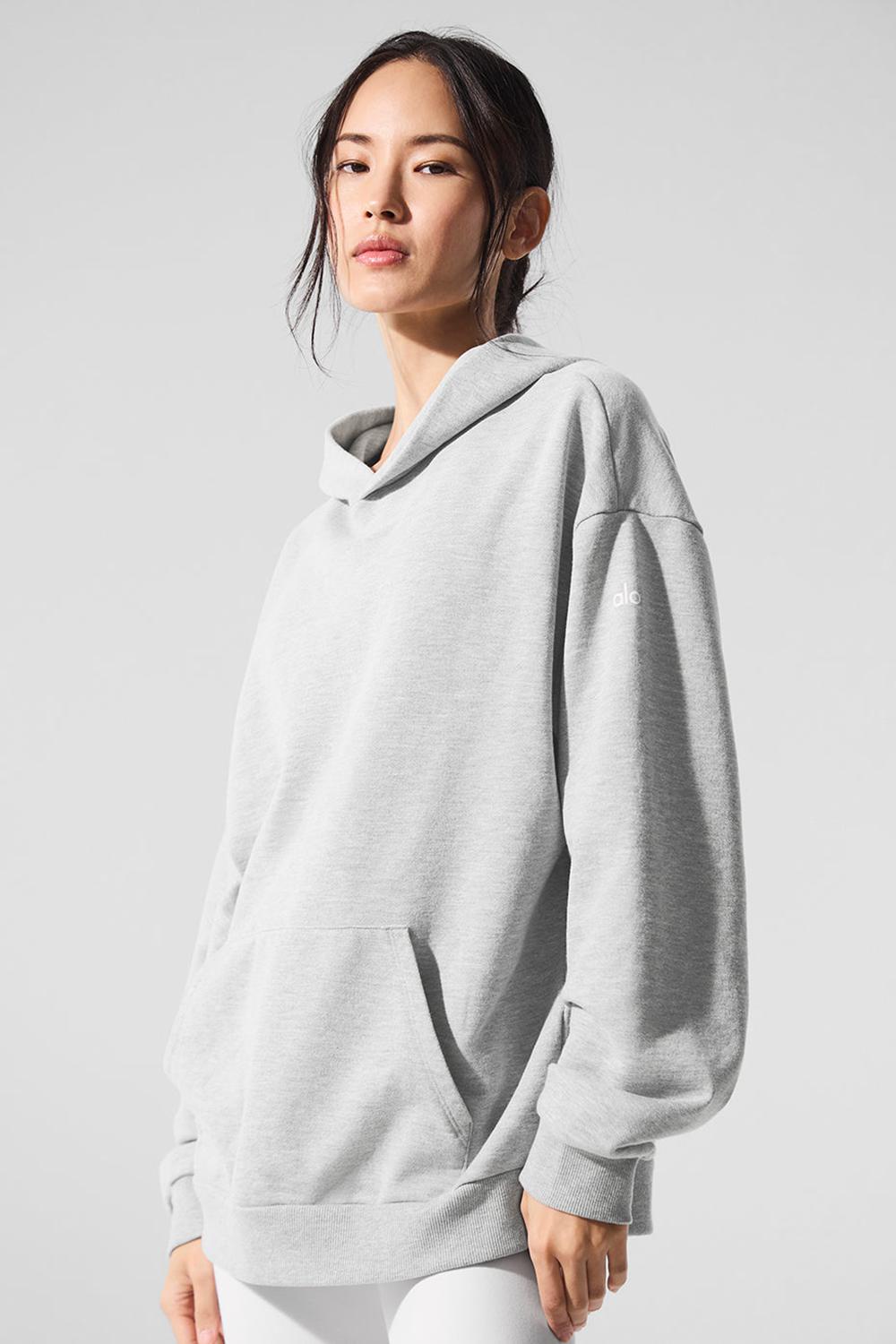 Sudadera con Capucha Alo Yoga Chill Mujer Gris | España  MQIW-08794