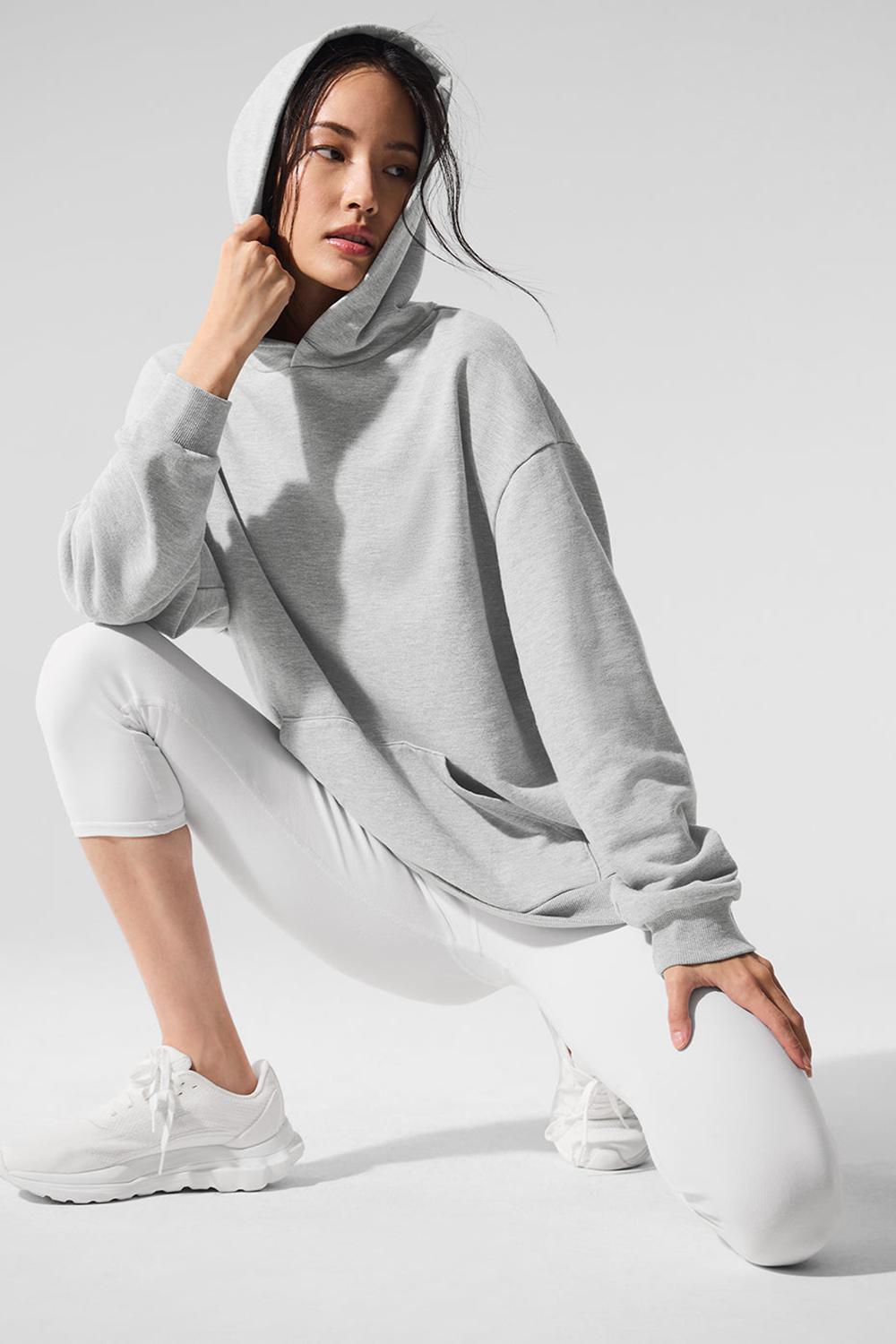 Sudadera con Capucha Alo Yoga Chill Mujer Gris | España  MQIW-08794