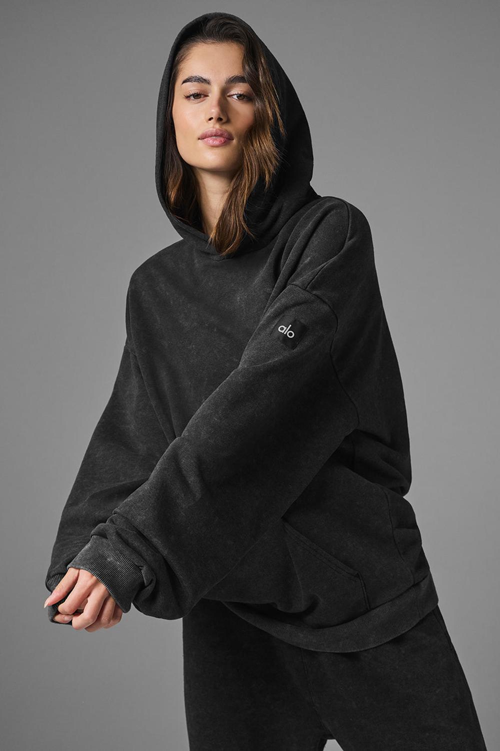 Sudadera con Capucha Alo Yoga Chill Vintage Wash Mujer Negras Azules | España  SKMG-15238