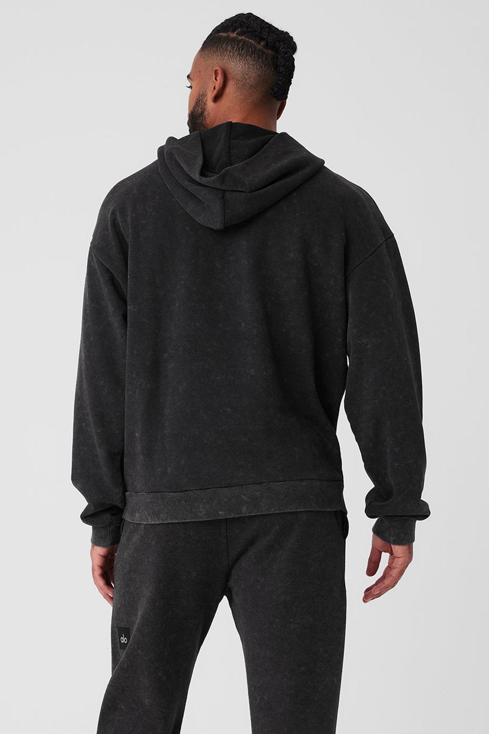 Sudadera con Capucha Alo Yoga Chill Vintage Wash Hombre Negras Azules | España  LDBX-89015