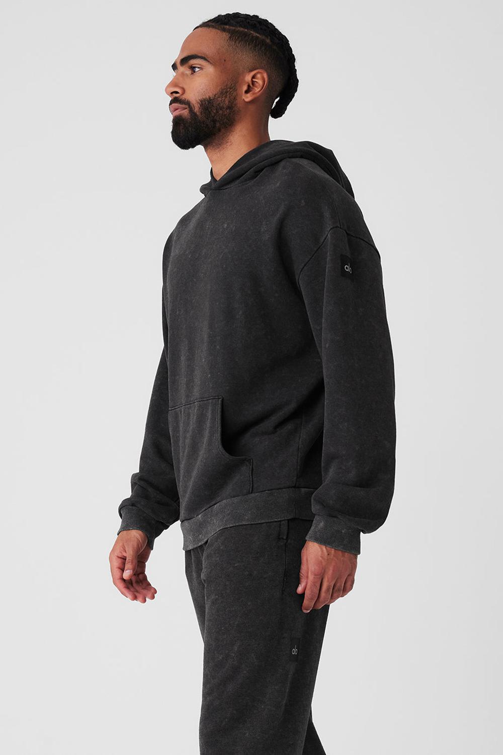 Sudadera con Capucha Alo Yoga Chill Vintage Wash Hombre Negras Azules | España  LDBX-89015