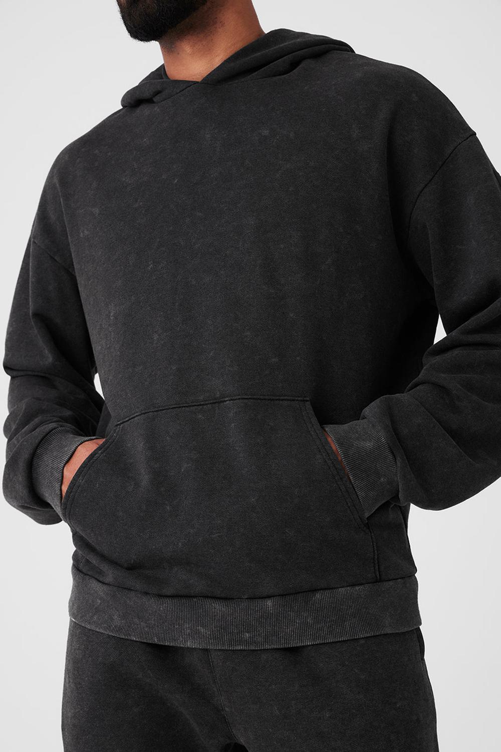 Sudadera con Capucha Alo Yoga Chill Vintage Wash Hombre Negras Azules | España  LDBX-89015