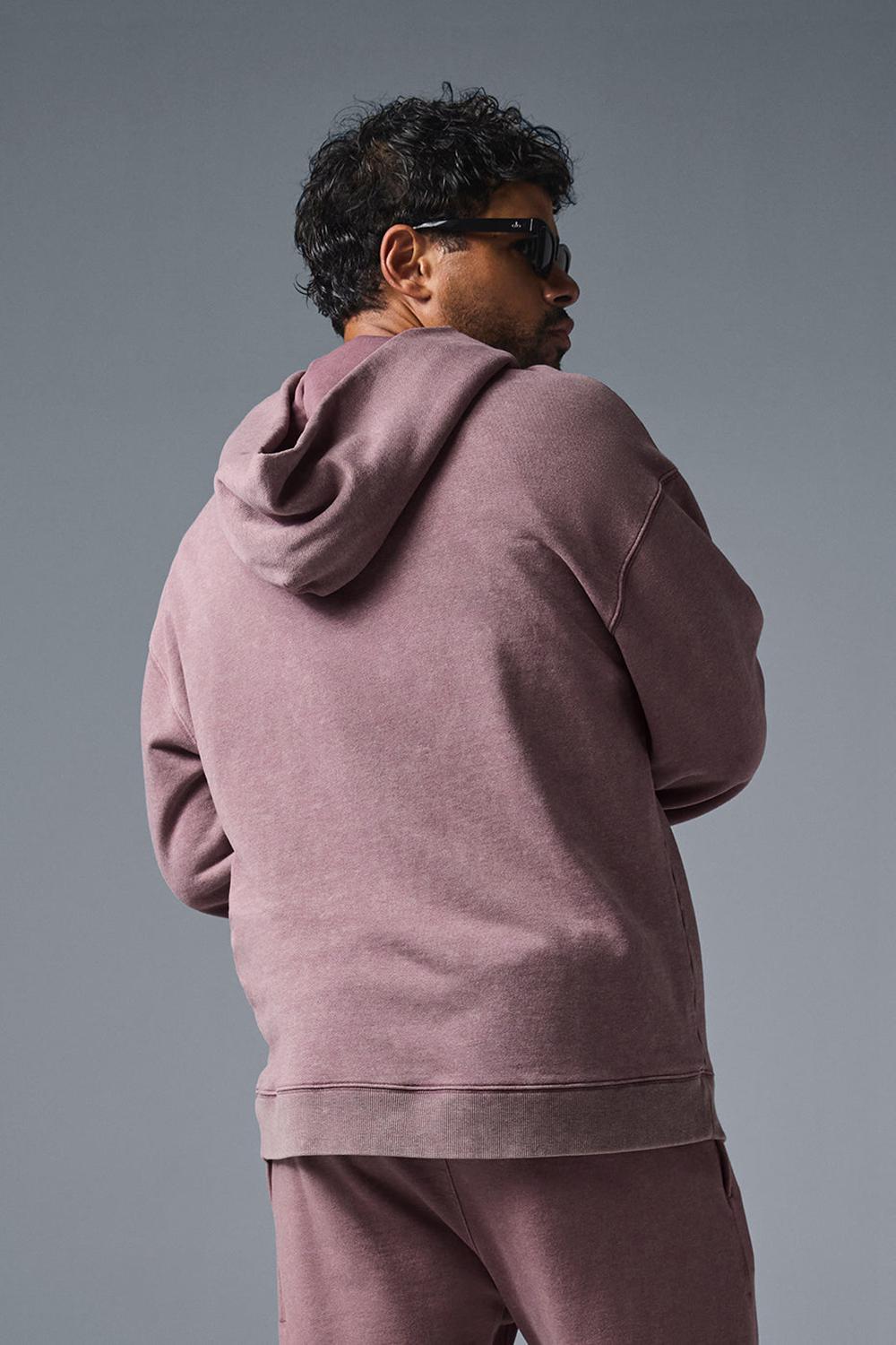 Sudadera con Capucha Alo Yoga Chill Vintage Wash Hombre Azules | España  MXQI-73410