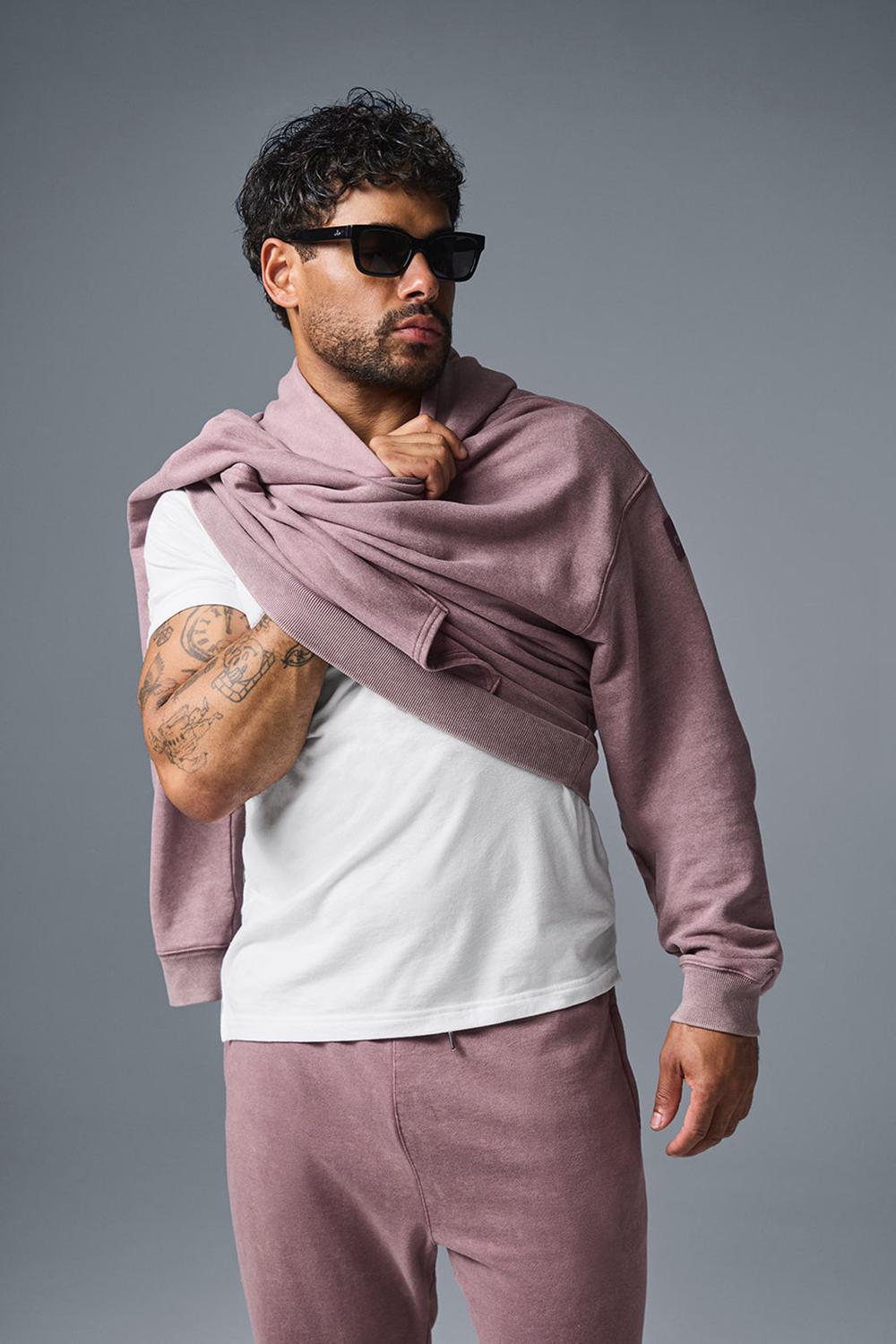 Sudadera con Capucha Alo Yoga Chill Vintage Wash Hombre Azules | España  MXQI-73410