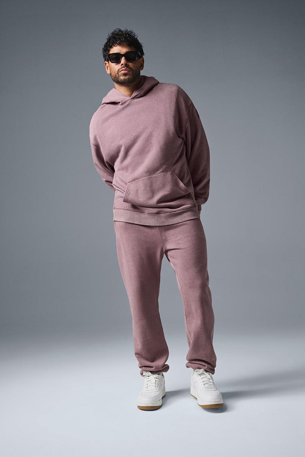 Sudadera con Capucha Alo Yoga Chill Vintage Wash Hombre Azules | España  MXQI-73410