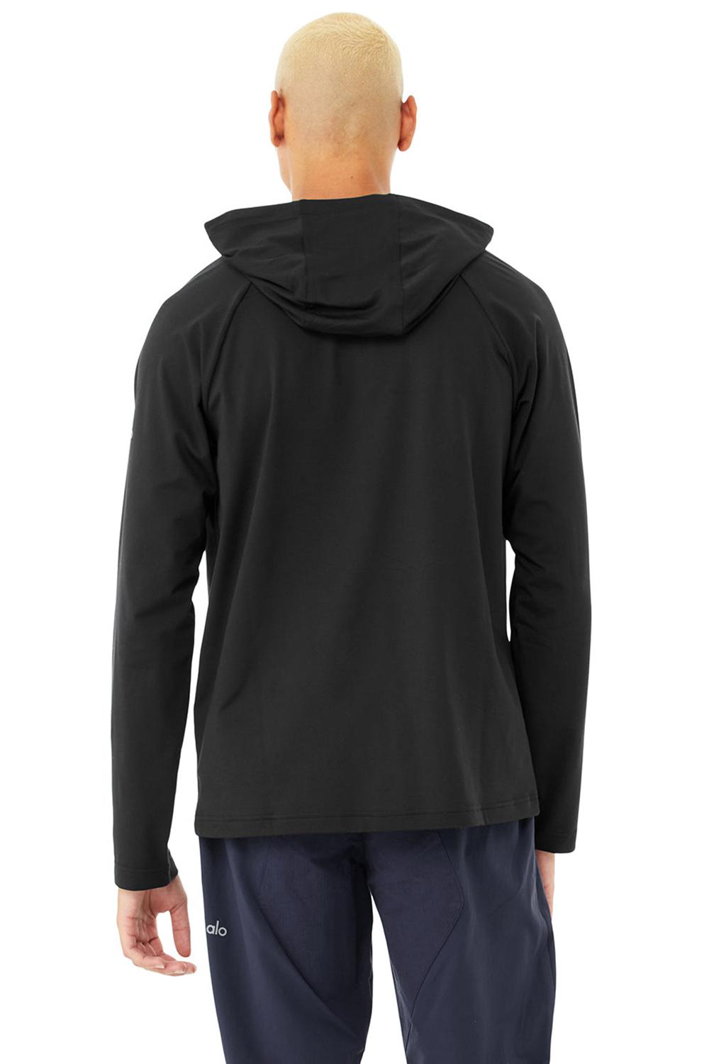 Sudadera con Capucha Alo Yoga Conquer Hombre Negras | España  FBAN-41380