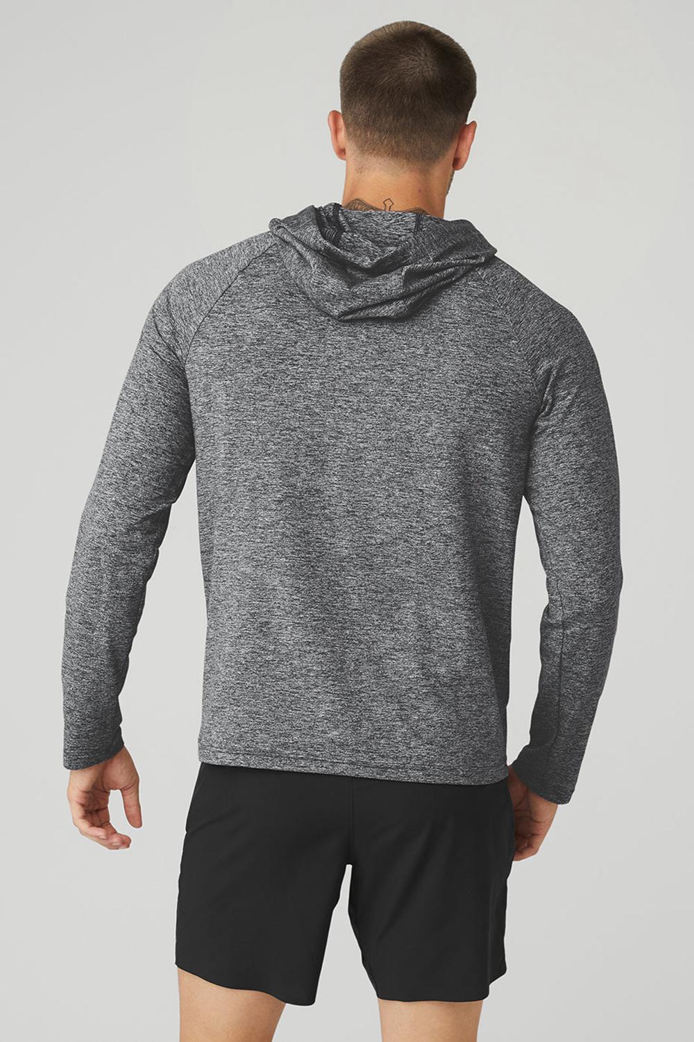 Sudadera con Capucha Alo Yoga Conquer Hombre Graphite Marl | España  JZWM-25378