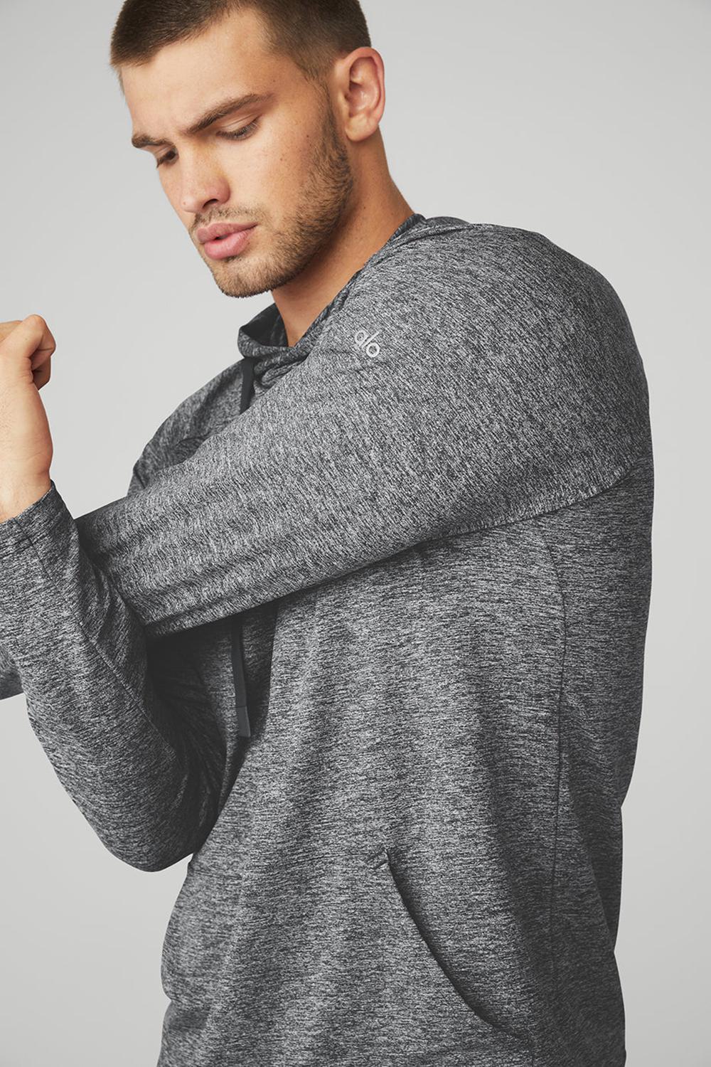 Sudadera con Capucha Alo Yoga Conquer Hombre Graphite Marl | España  JZWM-25378