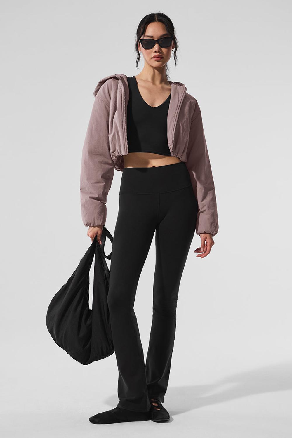Sudadera con Capucha Alo Yoga Cropped Mountain Peak Full-Zip Mujer Mushroom | España  GCWL-31824