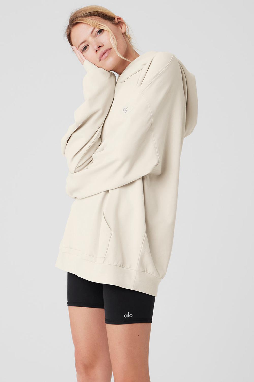 Sudadera con Capucha Alo Yoga Double Take Mujer Bone | España  PJXT-17698