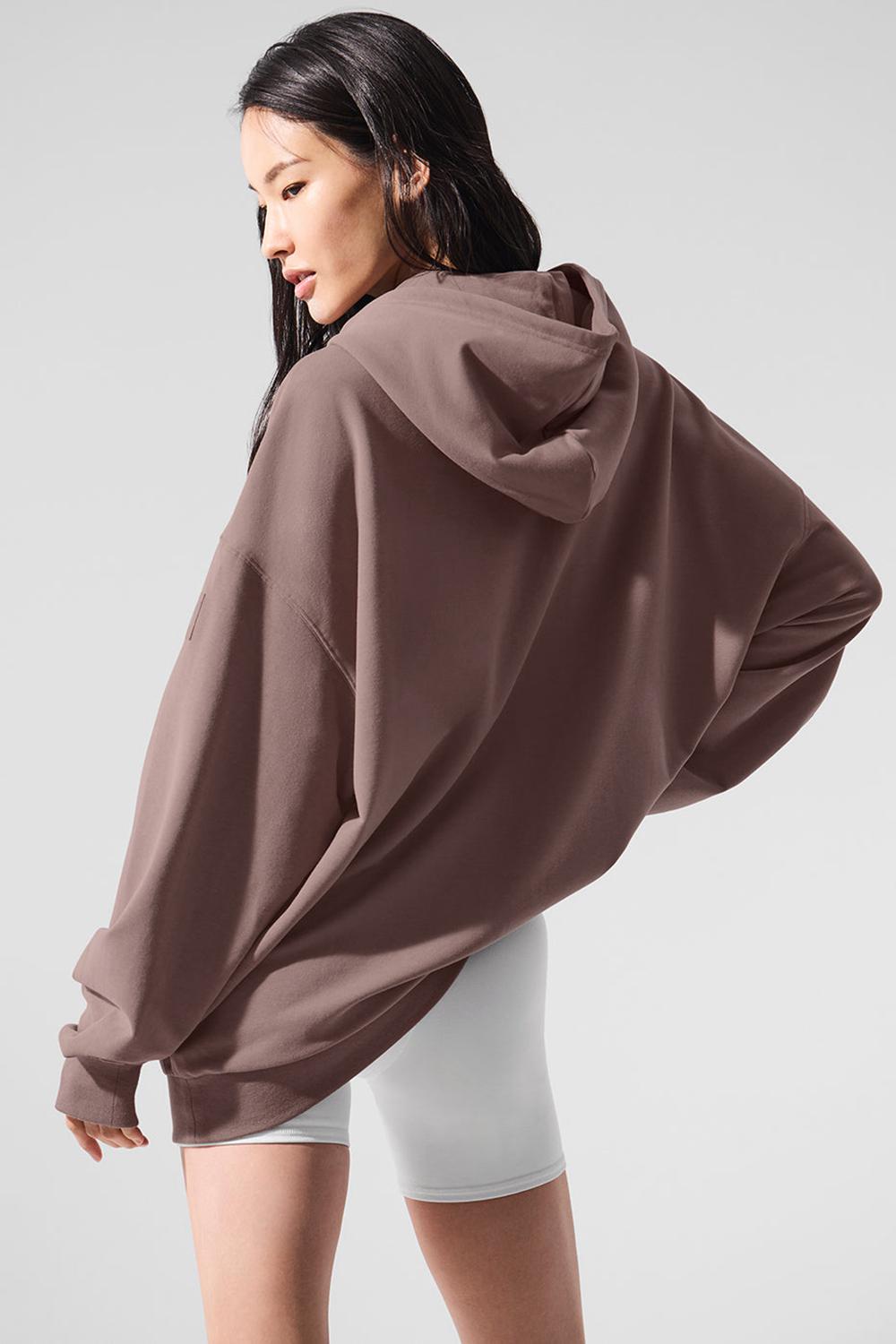 Sudadera con Capucha Alo Yoga Double Take Mujer Mushroom | España  YDMU-89403