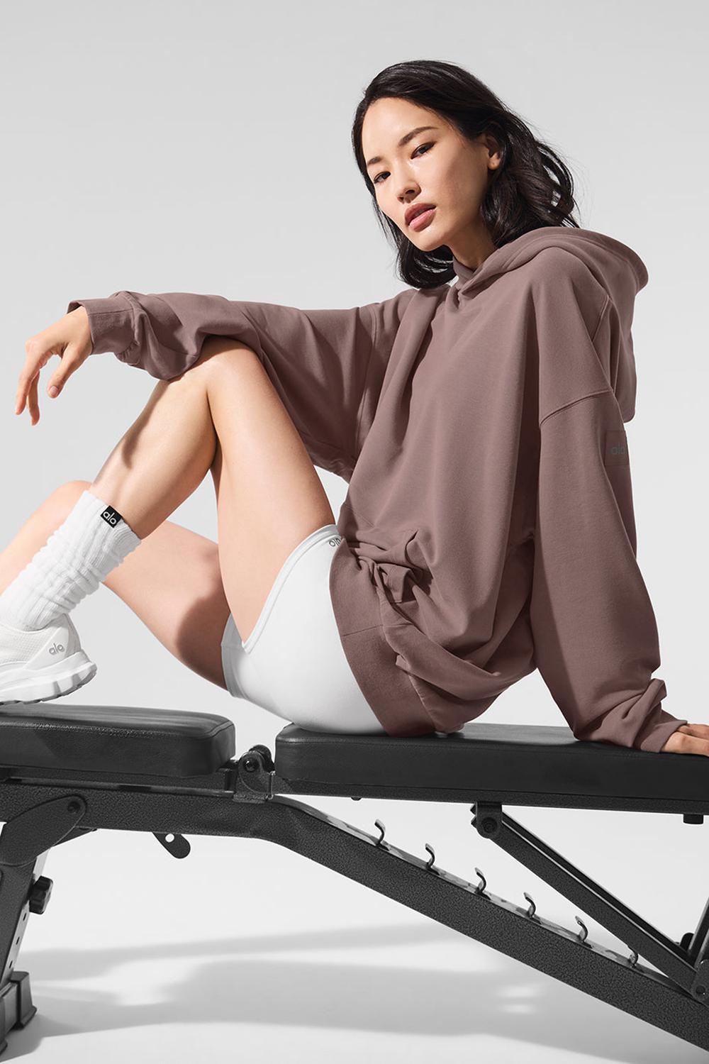 Sudadera con Capucha Alo Yoga Double Take Mujer Mushroom | España  YDMU-89403