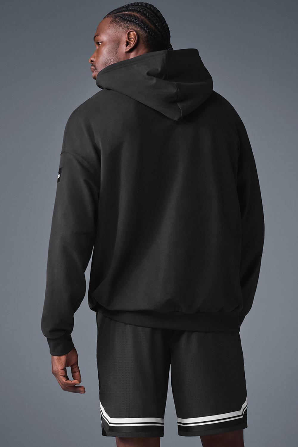 Sudadera con Capucha Alo Yoga Double Take Hombre Negras | España  QNTU-04895