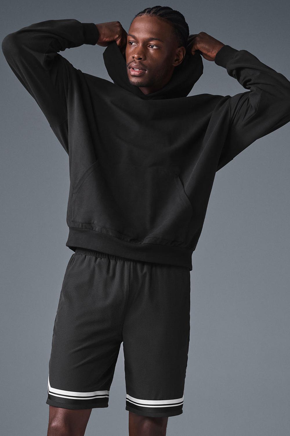 Sudadera con Capucha Alo Yoga Double Take Hombre Negras | España  QNTU-04895