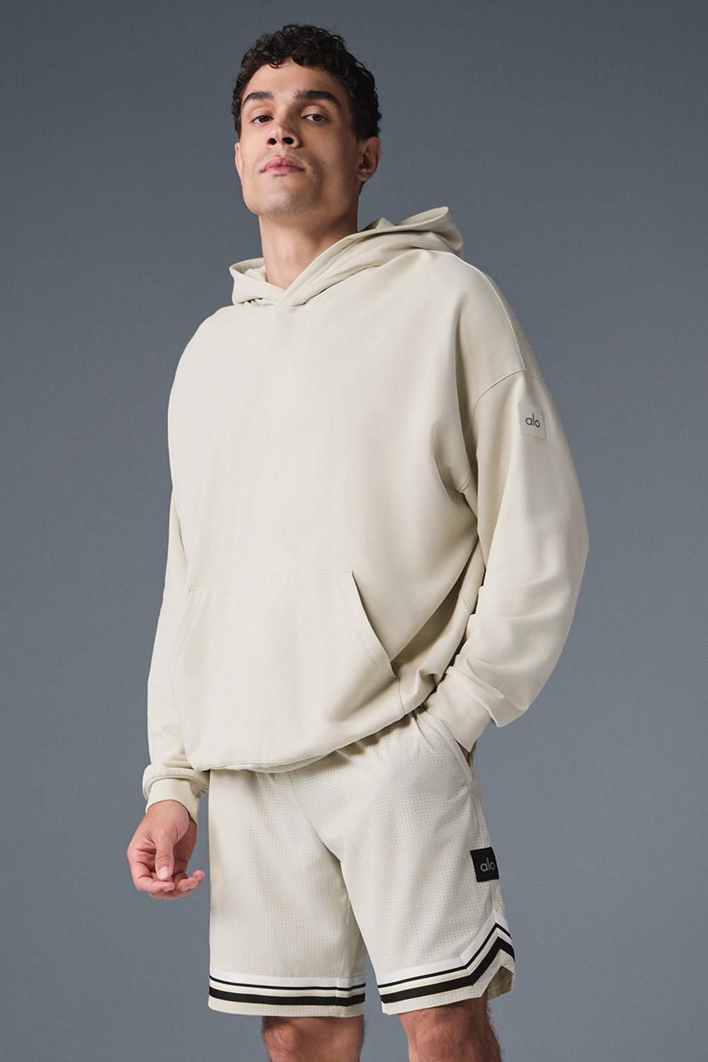 Sudadera con Capucha Alo Yoga Double Take Hombre Bone | España  RFGL-82657