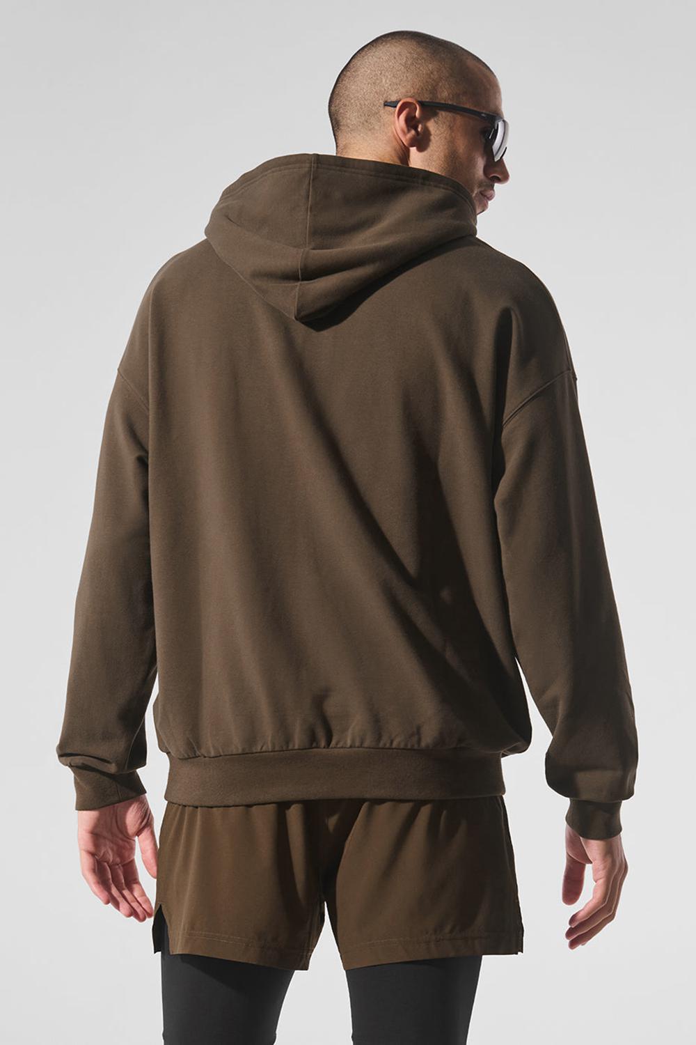 Sudadera con Capucha Alo Yoga Double Take Hombre Espresso | España  SUOX-51269