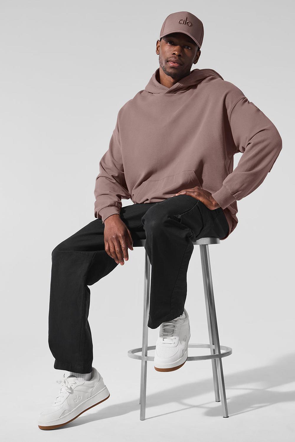 Sudadera con Capucha Alo Yoga Double Take Hombre Mushroom | España  CSVO-49263
