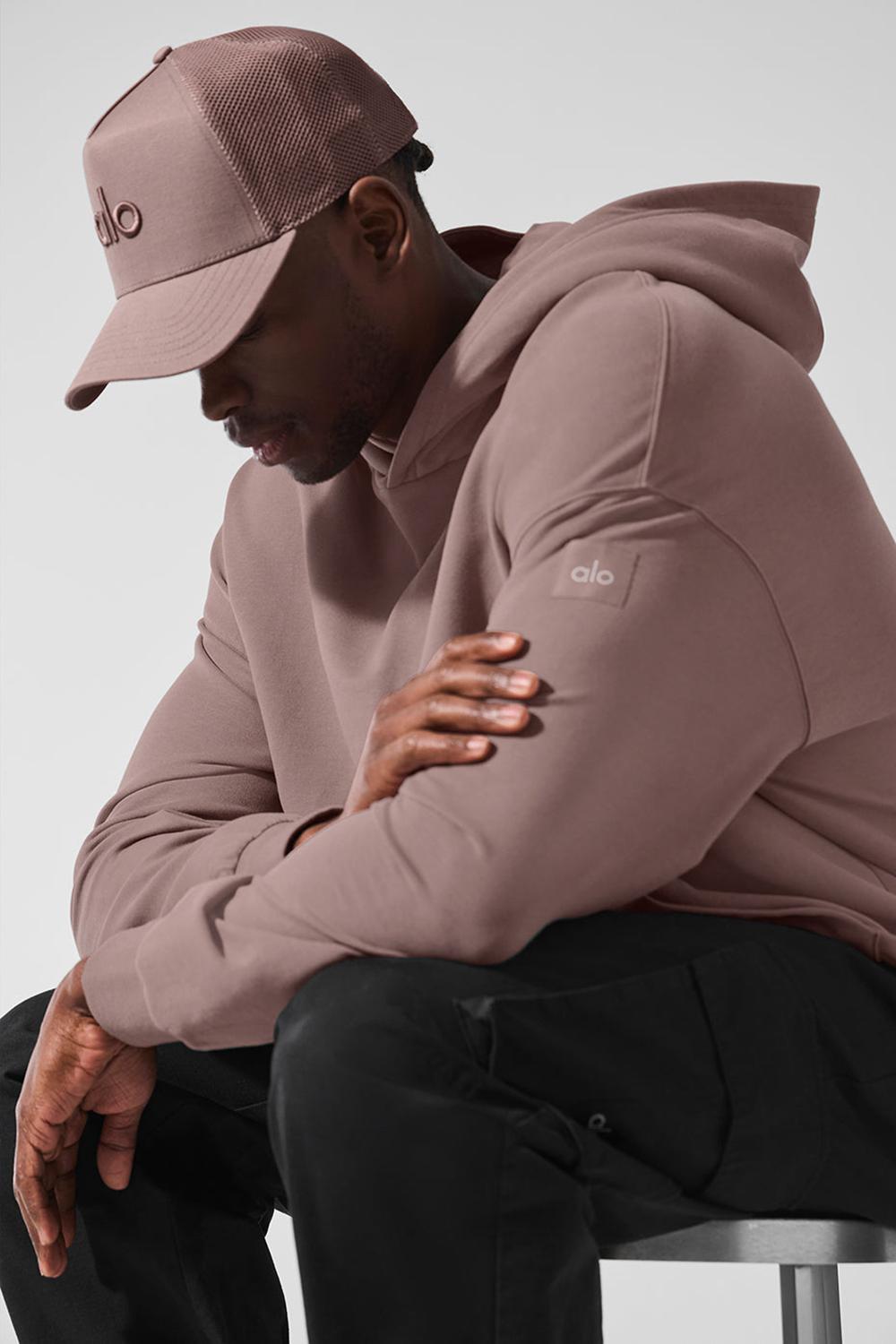 Sudadera con Capucha Alo Yoga Double Take Hombre Mushroom | España  CSVO-49263