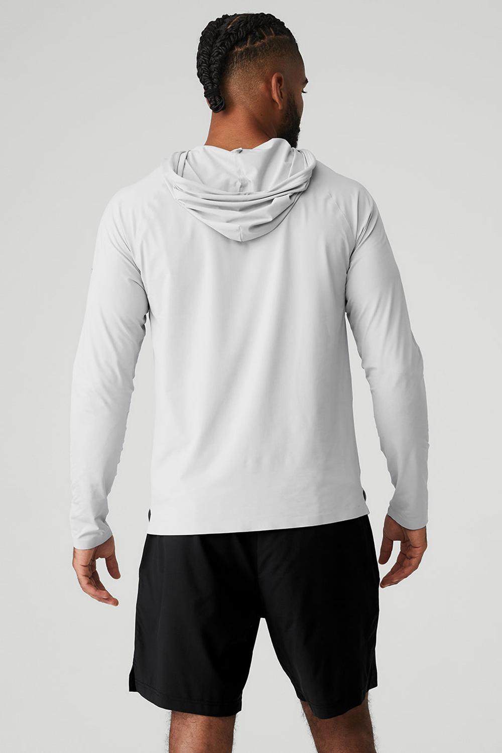 Sudadera con Capucha Alo Yoga Idol Runner Hombre Titanium | España  LIEC-34892