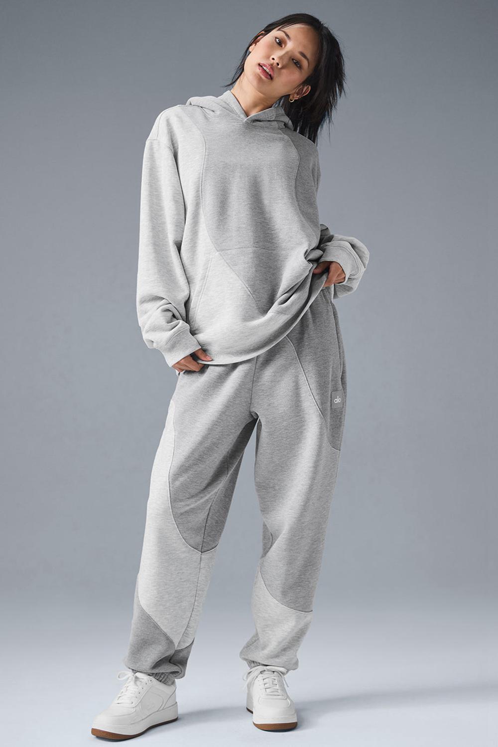 Sudadera con Capucha Alo Yoga Make Waves Mujer Gris | España  KMOW-54620