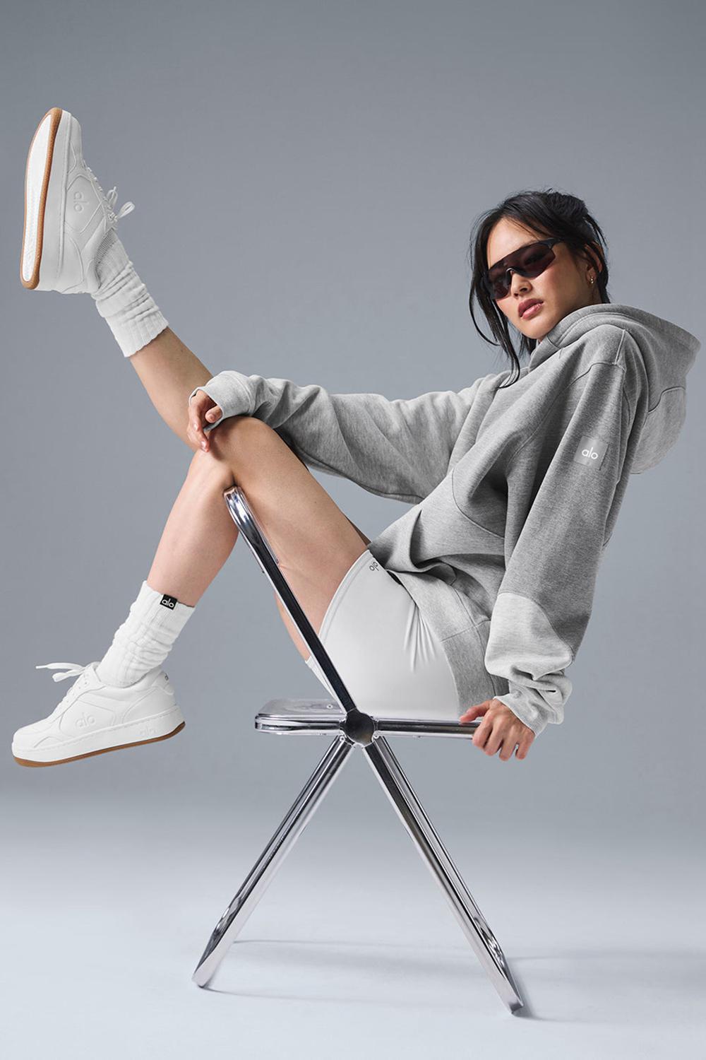 Sudadera con Capucha Alo Yoga Make Waves Mujer Gris | España  KMOW-54620