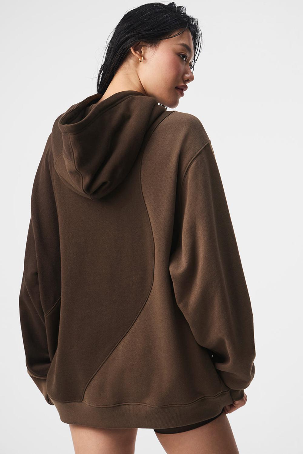 Sudadera con Capucha Alo Yoga Make Waves Mujer Espresso Tonal | España  XYAC-52490