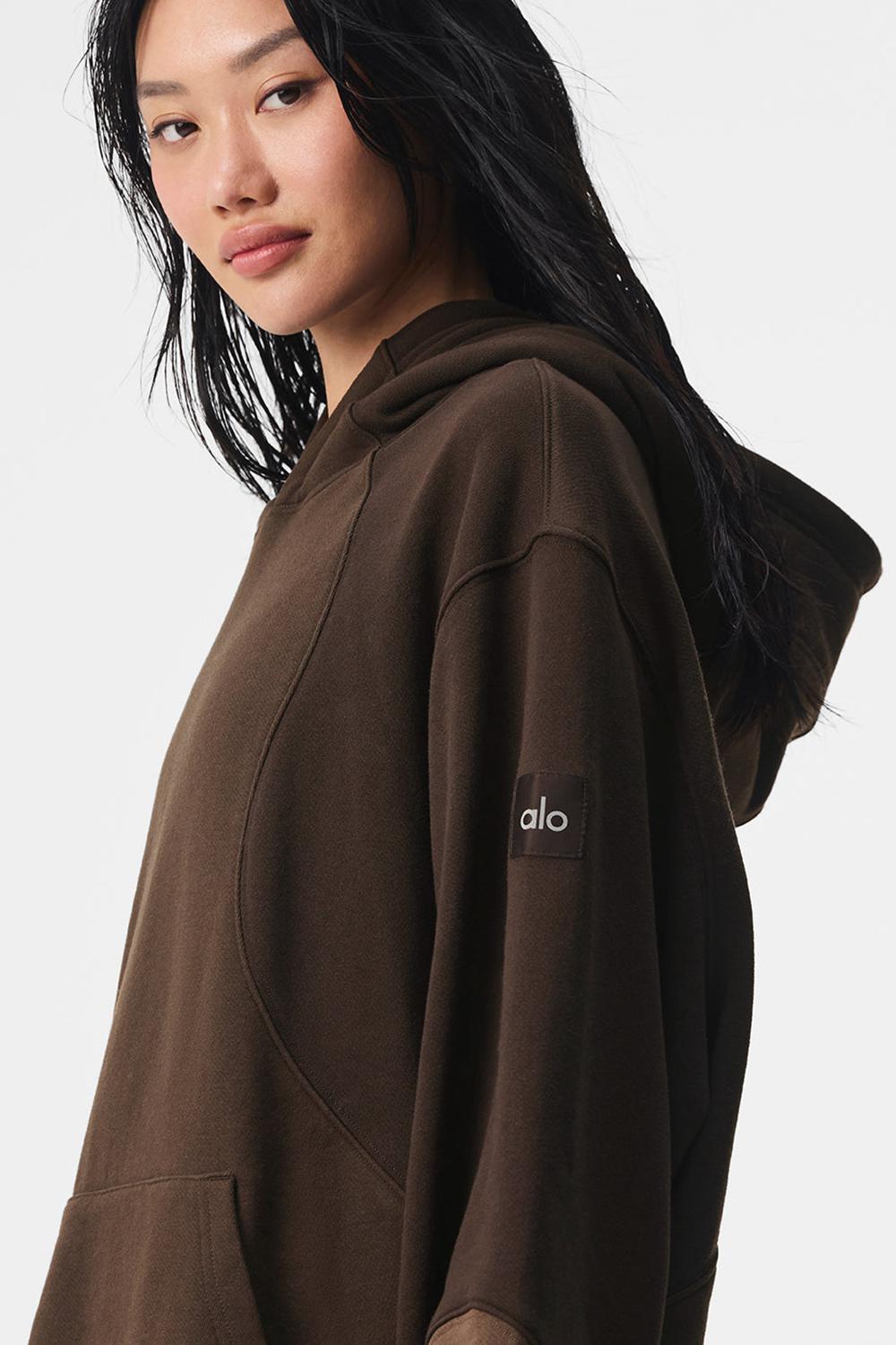 Sudadera con Capucha Alo Yoga Make Waves Mujer Espresso Tonal | España  XYAC-52490