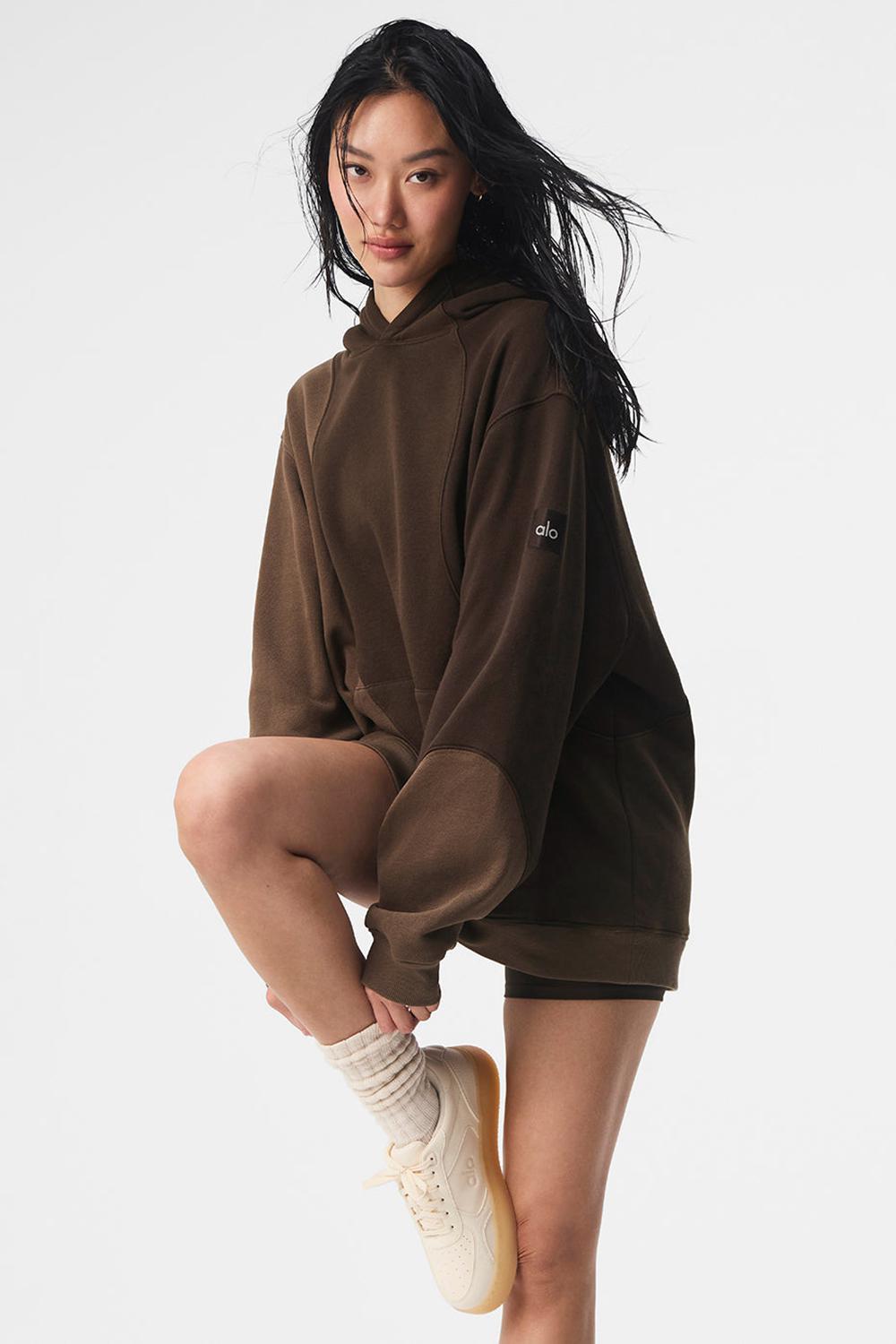 Sudadera con Capucha Alo Yoga Make Waves Mujer Espresso Tonal | España  XYAC-52490