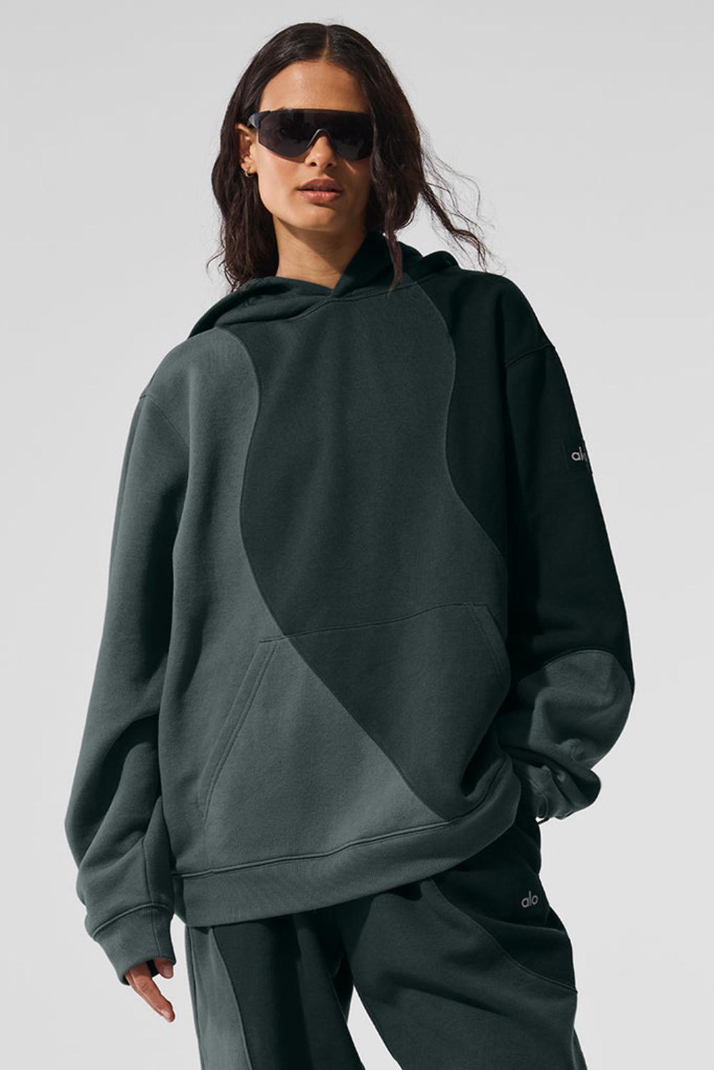 Sudadera con Capucha Alo Yoga Make Waves Mujer Verde | España  NEJU-75603