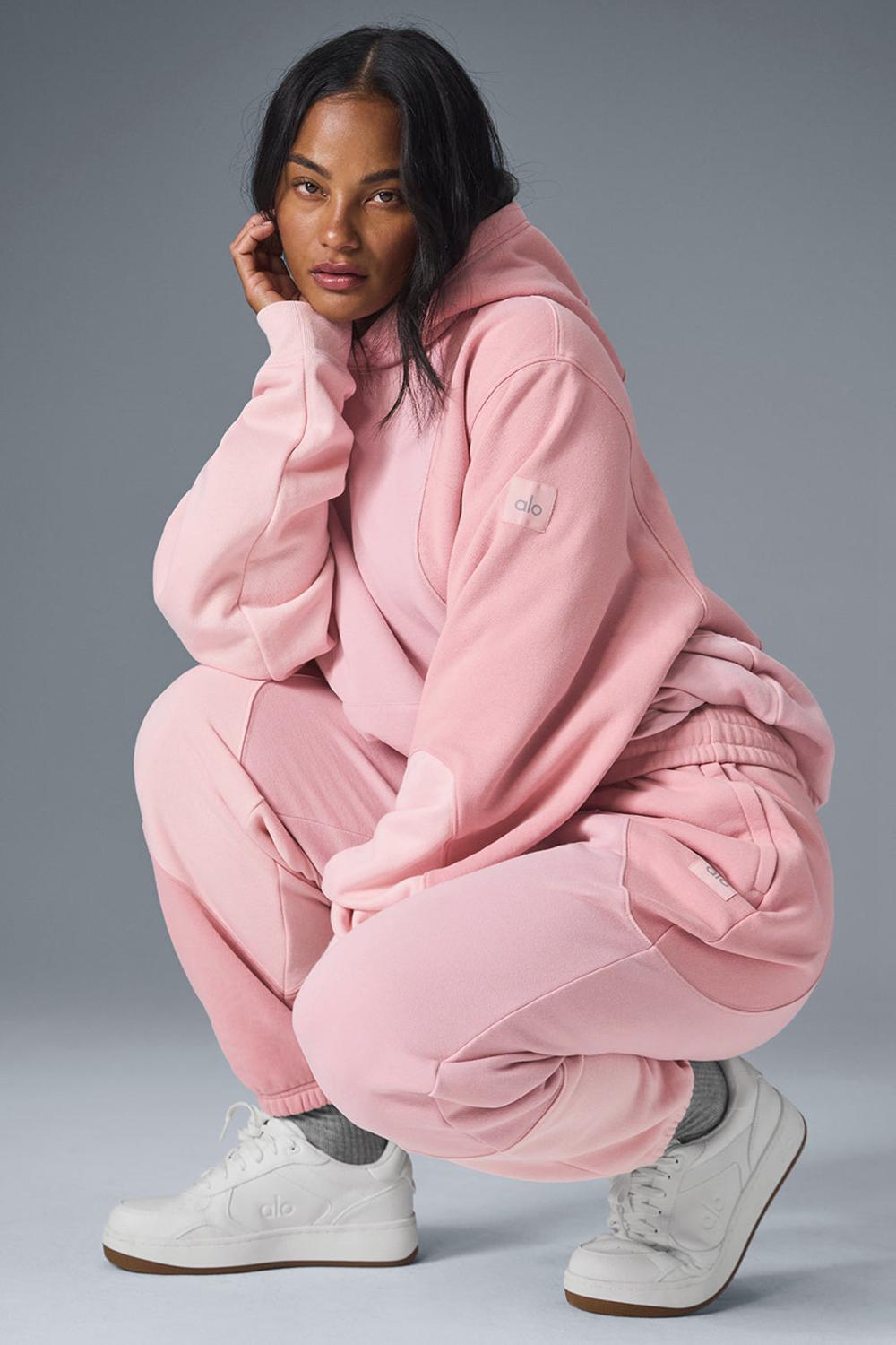 Sudadera con Capucha Alo Yoga Make Waves Mujer Rosas | España  FVJX-62895