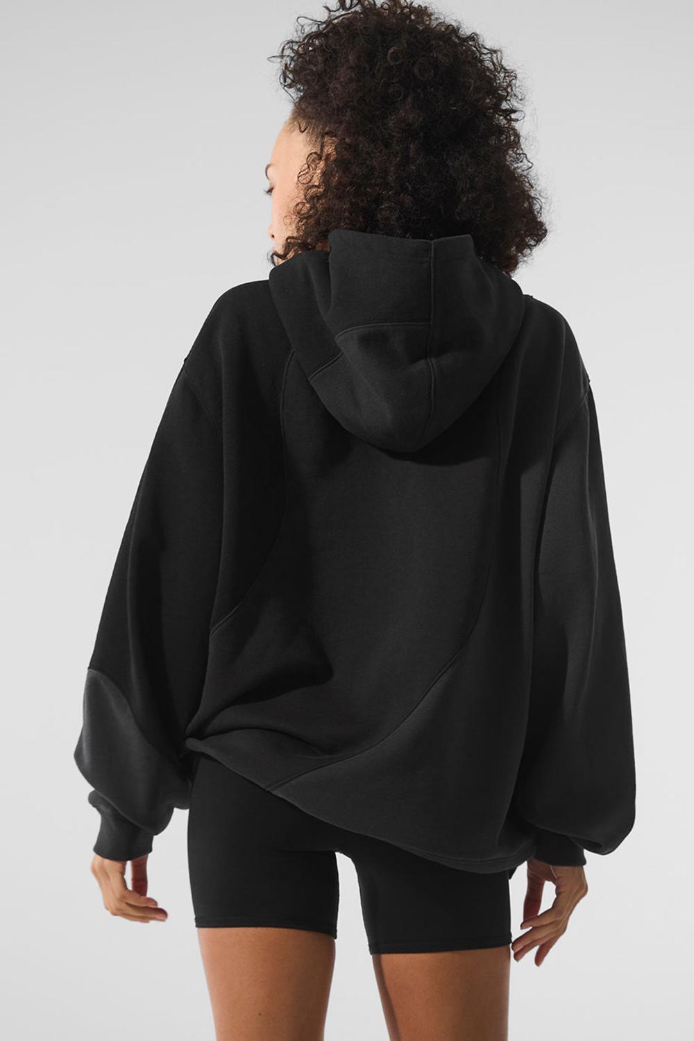 Sudadera con Capucha Alo Yoga Make Waves Mujer Negras | España  QYFX-57462