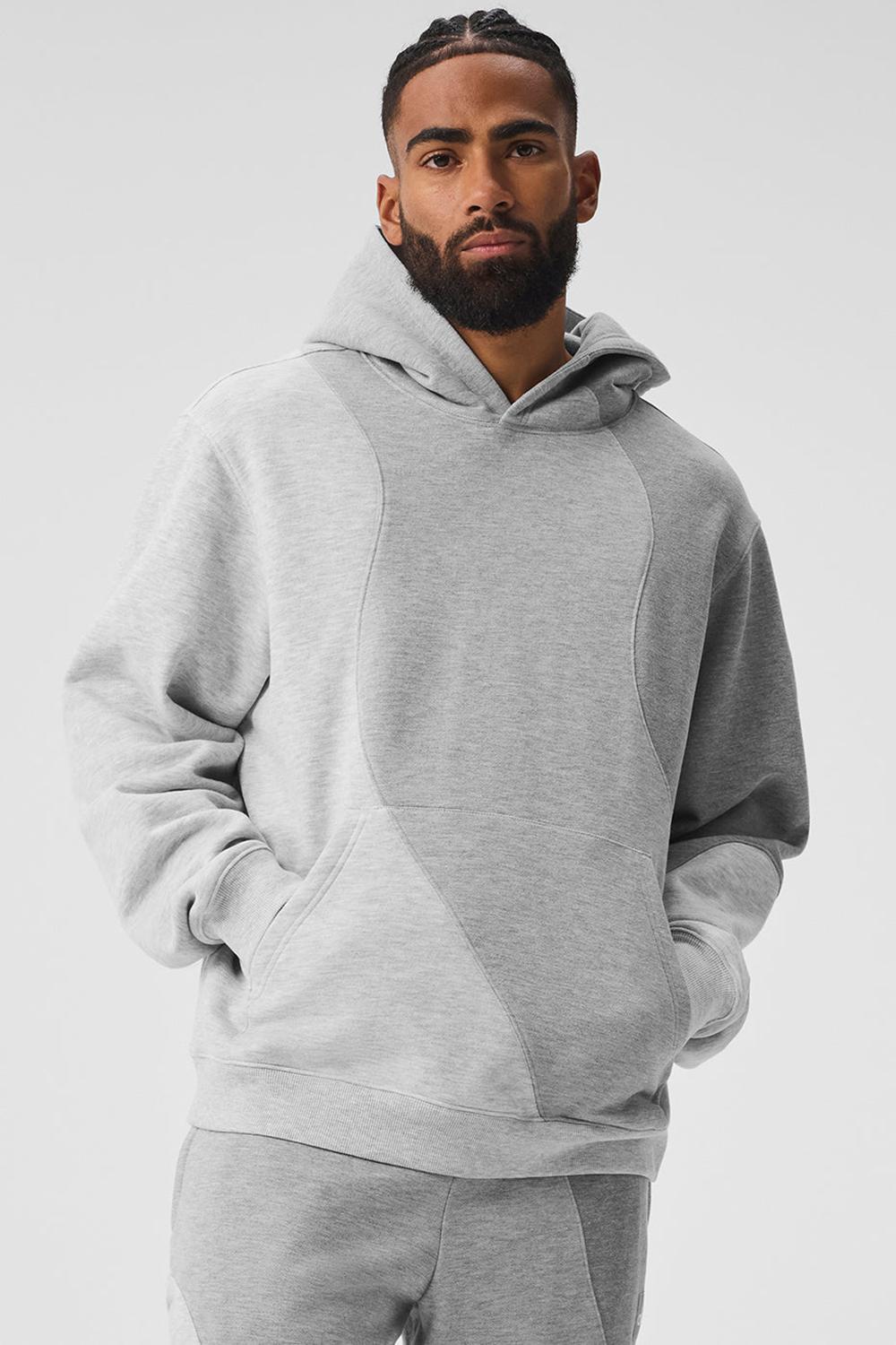 Sudadera con Capucha Alo Yoga Make Waves Hombre Gris | España  FRLU-63910