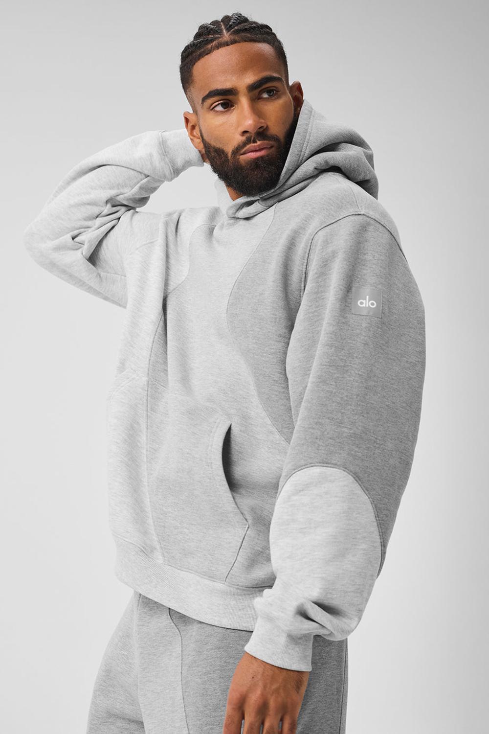 Sudadera con Capucha Alo Yoga Make Waves Hombre Gris | España  FRLU-63910