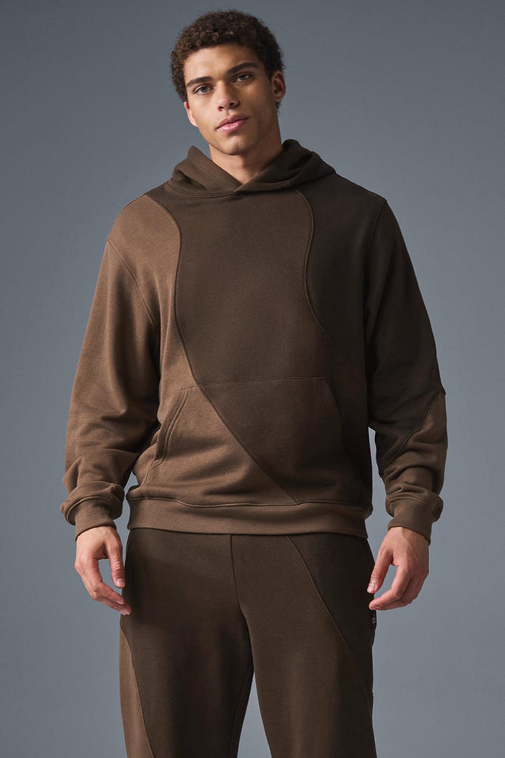 Sudadera con Capucha Alo Yoga Make Waves Hombre Espresso Tonal | España  WVZG-87602
