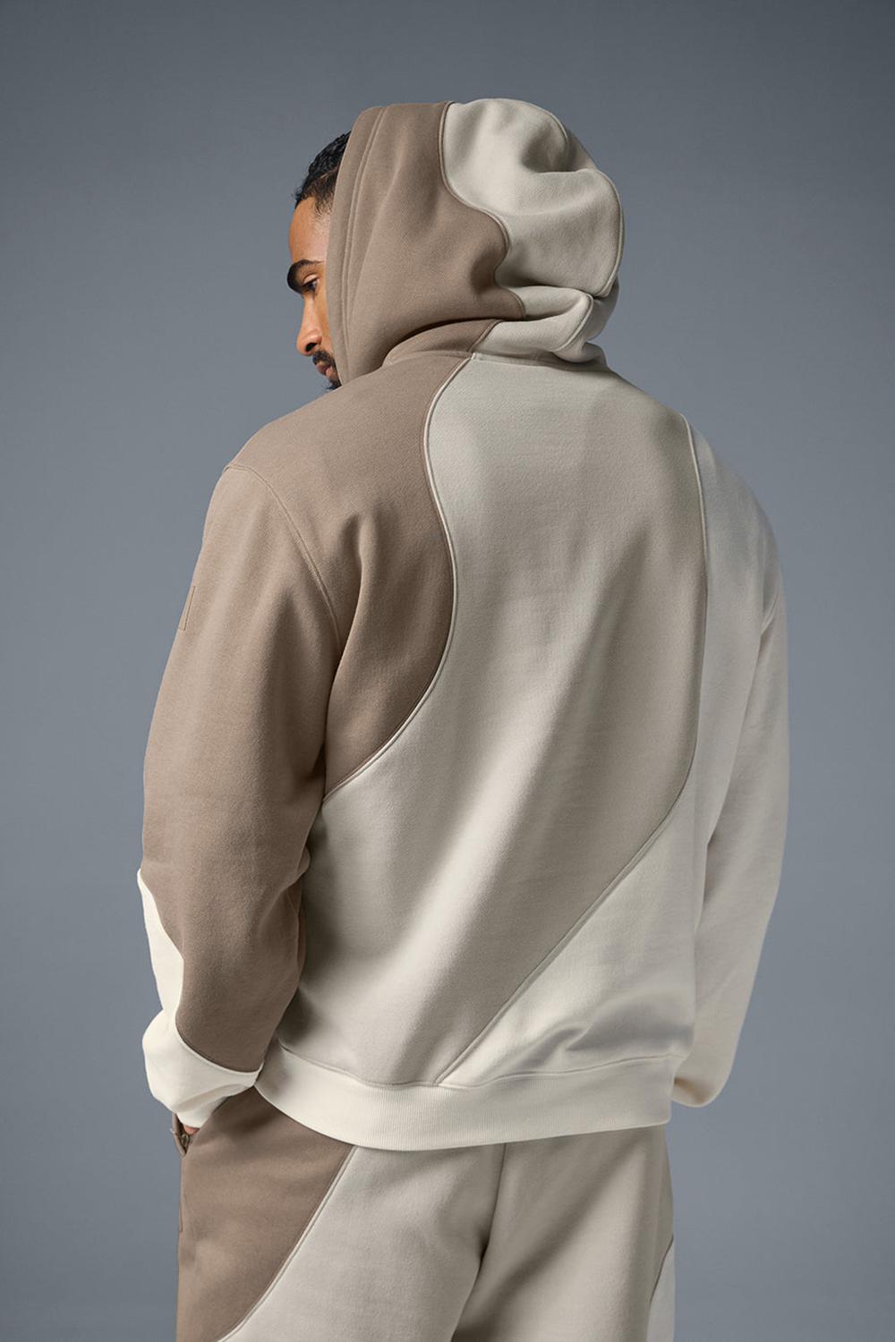 Sudadera con Capucha Alo Yoga Make Waves Hombre Ivory / Bone / Gravel | España  BCFH-95412