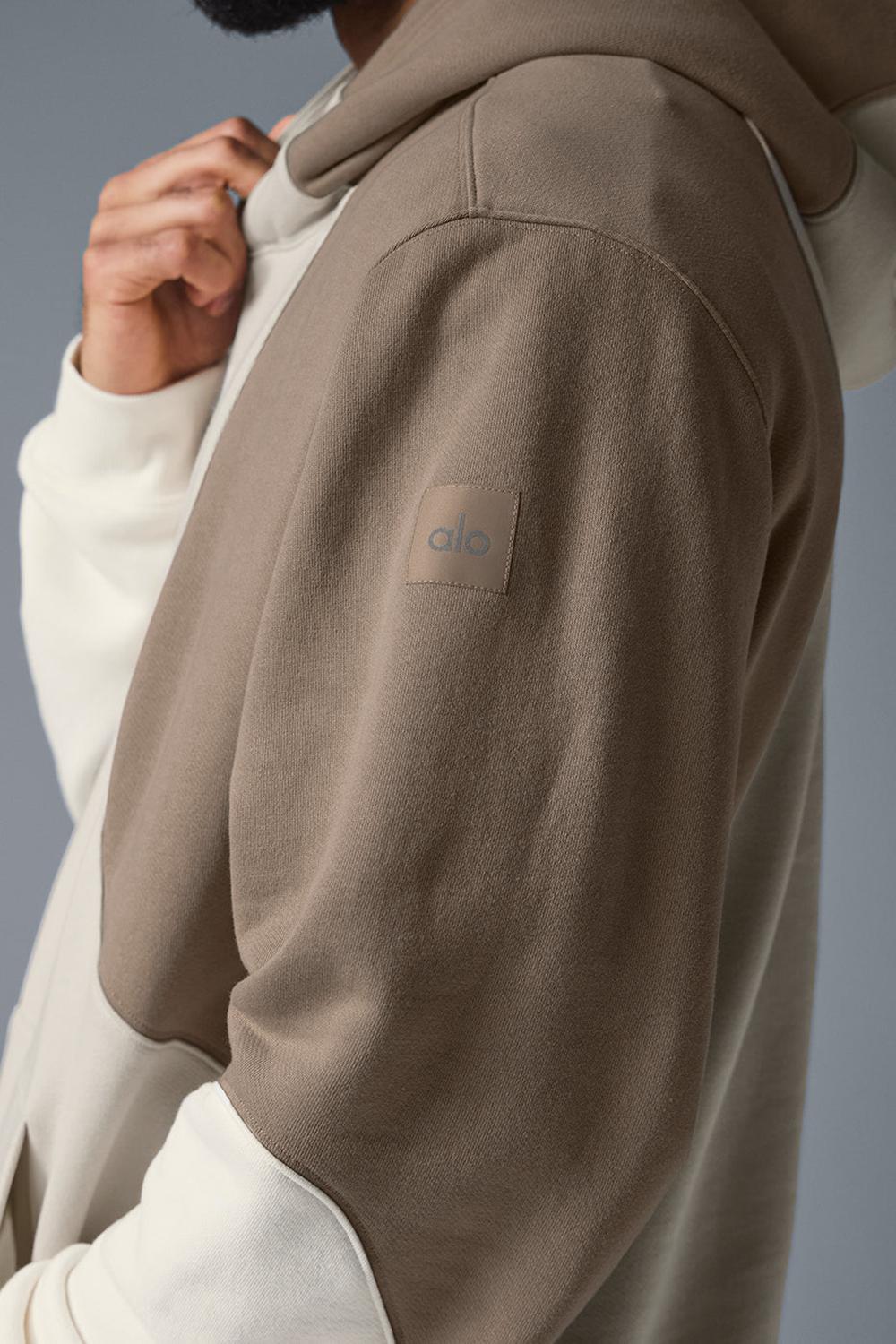 Sudadera con Capucha Alo Yoga Make Waves Hombre Ivory / Bone / Gravel | España  BCFH-95412