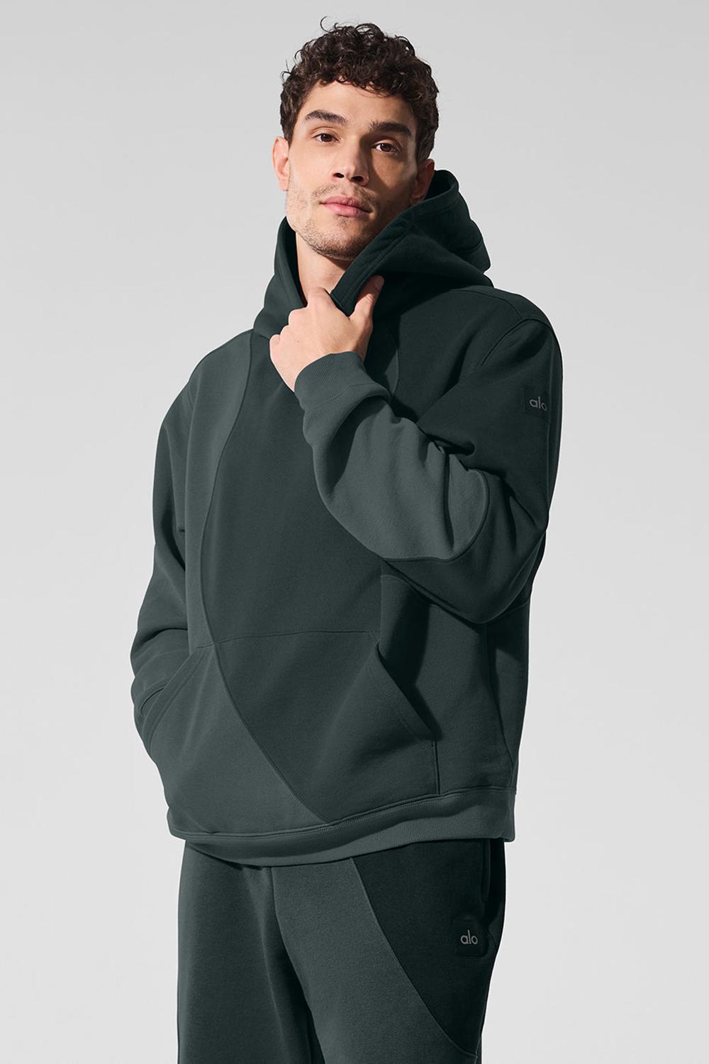 Sudadera con Capucha Alo Yoga Make Waves Hombre Verde | España  MJXD-51269