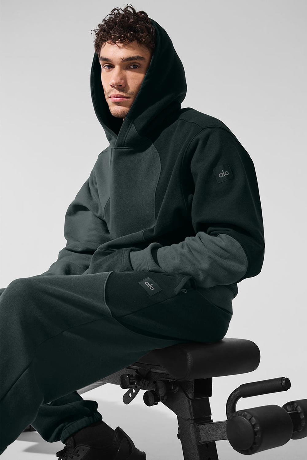 Sudadera con Capucha Alo Yoga Make Waves Hombre Verde | España  MJXD-51269