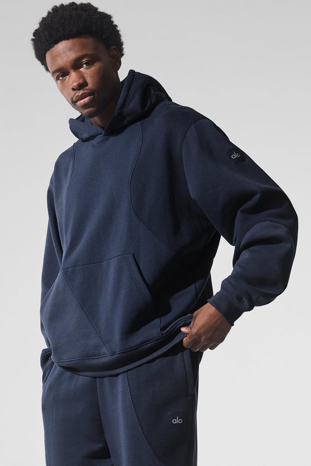 Sudadera con Capucha Alo Yoga Make Waves Hombre Azul Marino | España  GYWO-31970