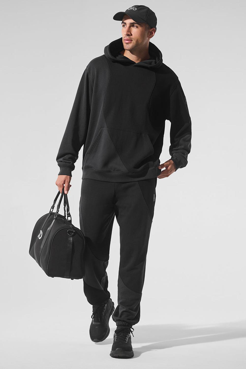 Sudadera con Capucha Alo Yoga Make Waves Hombre Negras | España  MLVJ-23156