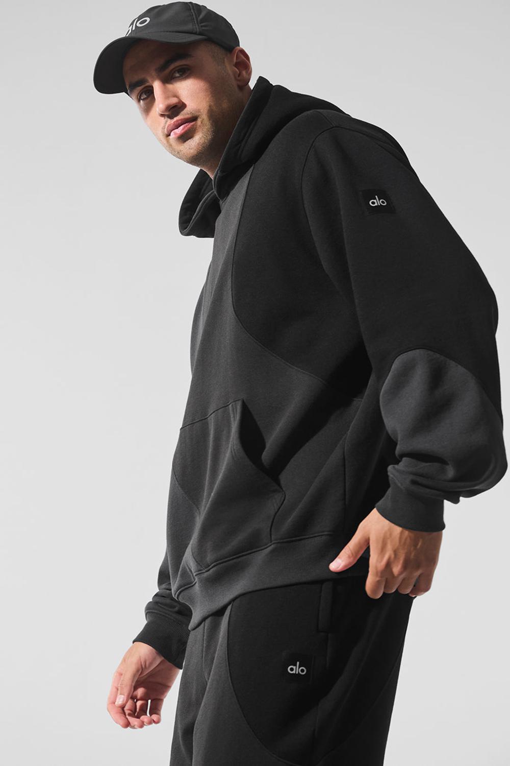 Sudadera con Capucha Alo Yoga Make Waves Hombre Negras | España  MLVJ-23156