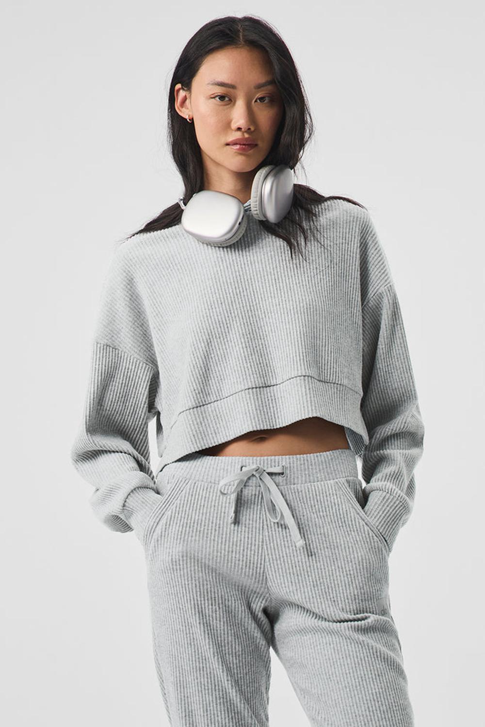 Sudadera con Capucha Alo Yoga Muse Mujer Gris | España  YPFX-65712