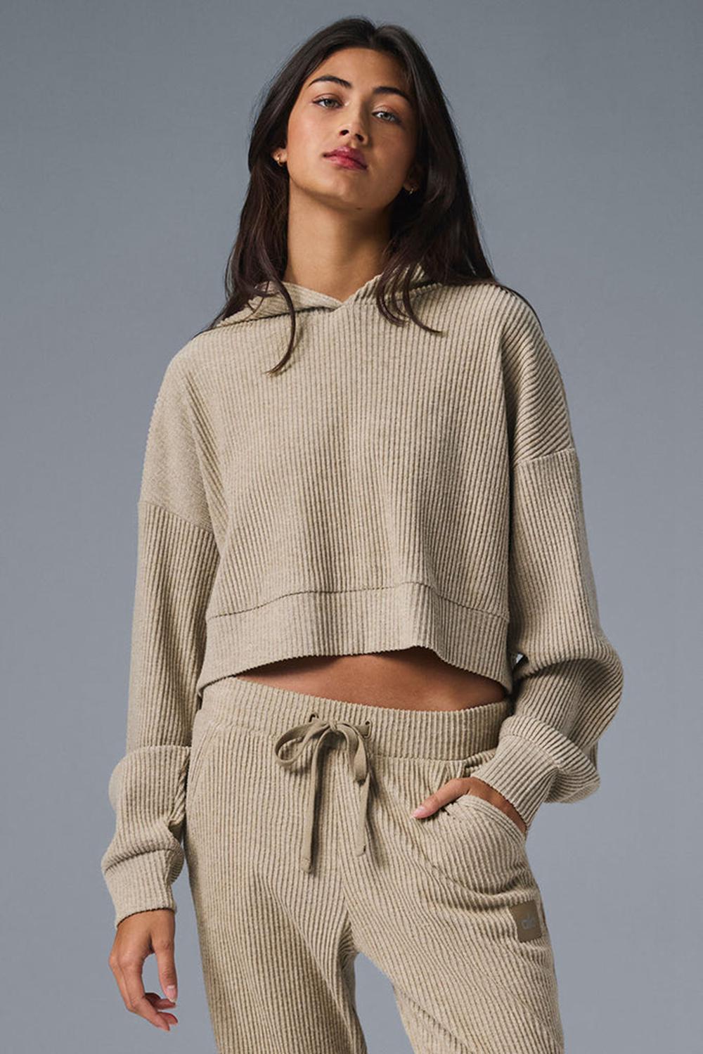 Sudadera con Capucha Alo Yoga Muse Mujer Gravel Heather | España  PEKC-80593