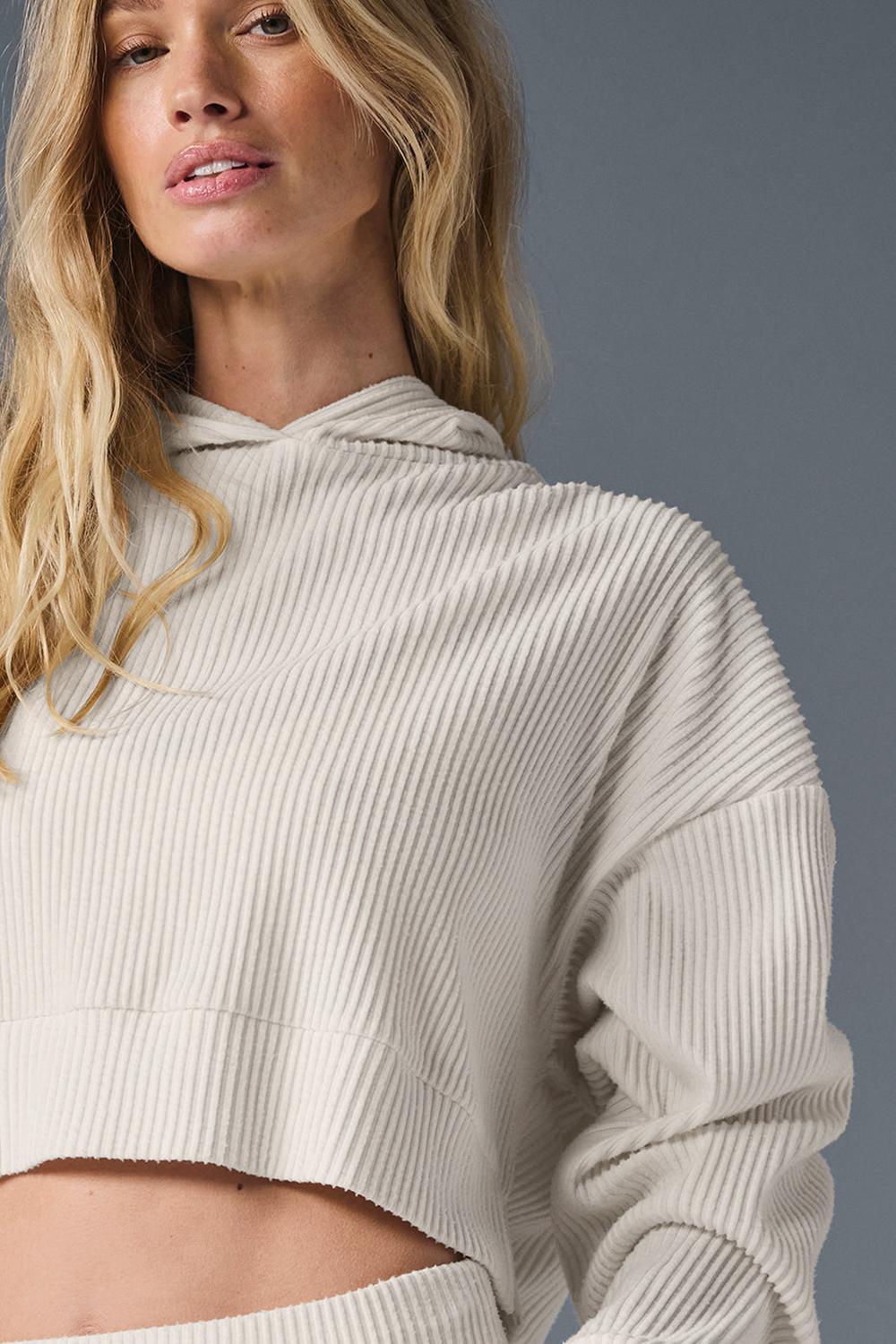 Sudadera con Capucha Alo Yoga Muse Mujer Ivory | España  LZGR-91854