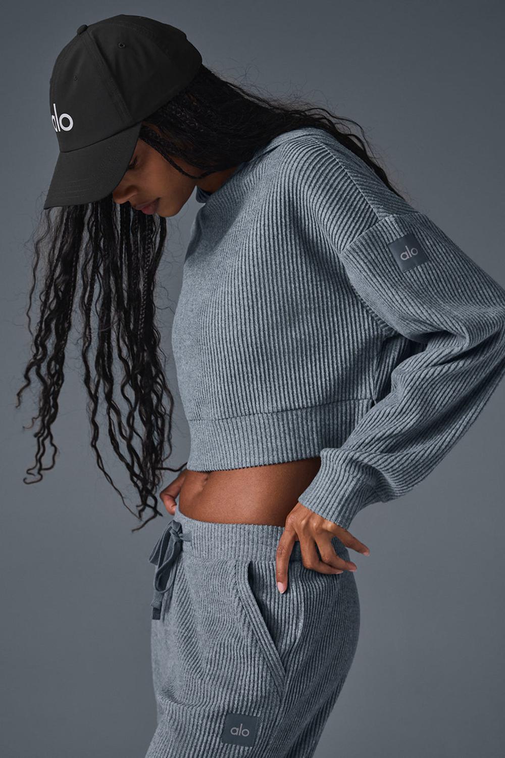 Sudadera con Capucha Alo Yoga Muse Mujer Gris | España  LMQF-26170