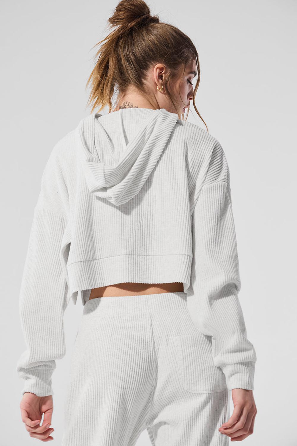 Sudadera con Capucha Alo Yoga Muse Mujer Blancas | España  RDSN-12609