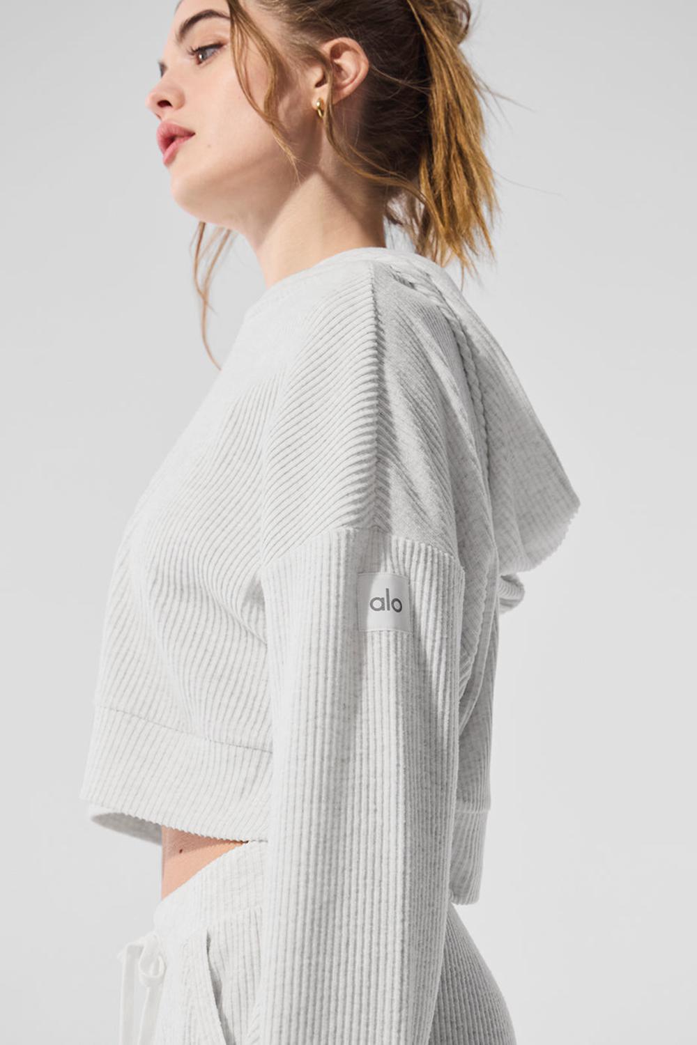 Sudadera con Capucha Alo Yoga Muse Mujer Blancas | España  RDSN-12609
